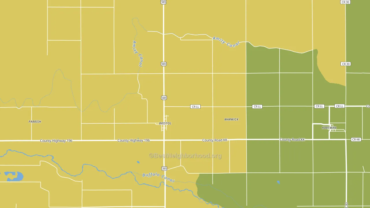 Bristol, CO block-group voter-turnout map