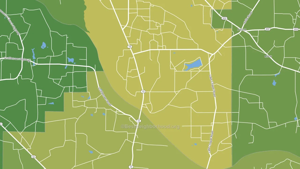 Bristol, GA block-group voter-turnout map