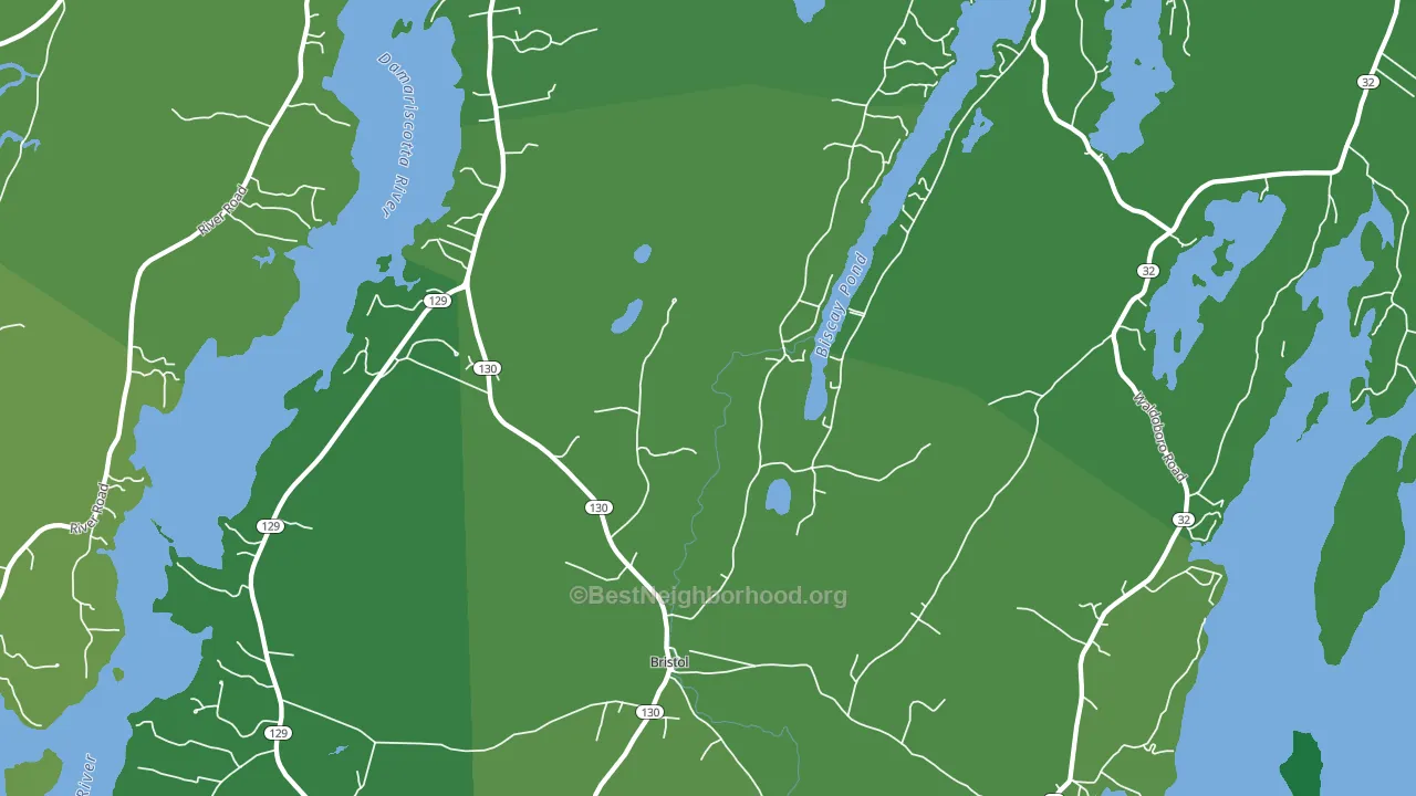 Bristol, ME block-group voter-turnout map