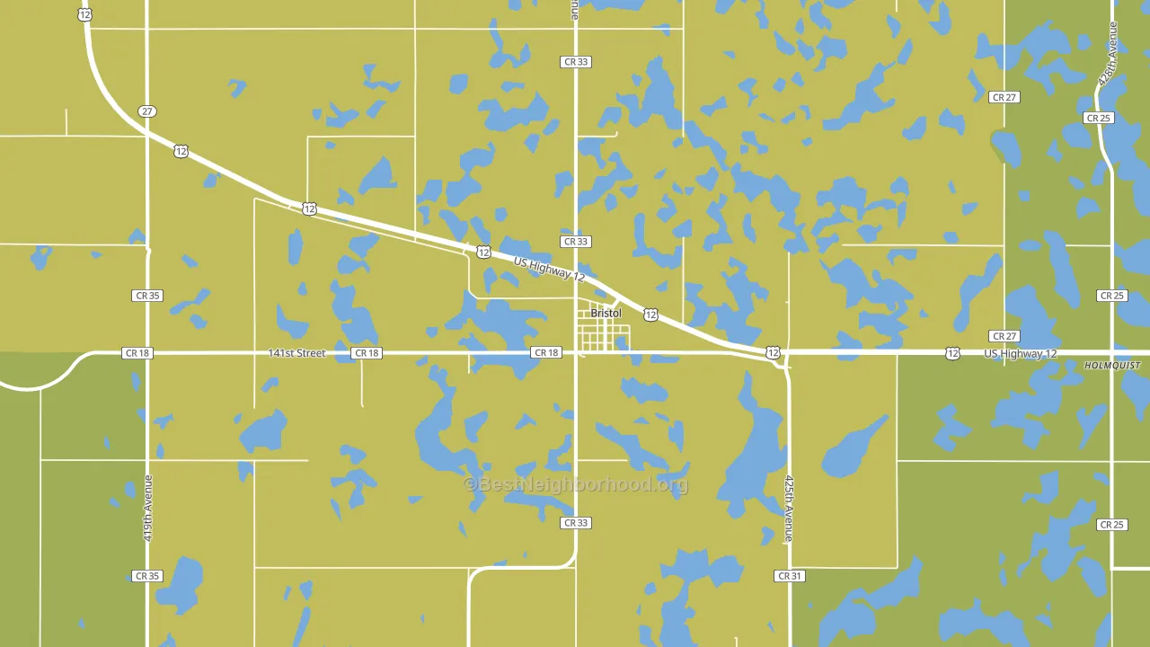 Bristol, SD block-group voter-turnout map