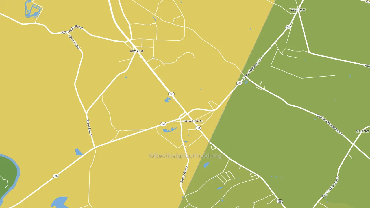 Bristow, SC block-group voter-turnout map