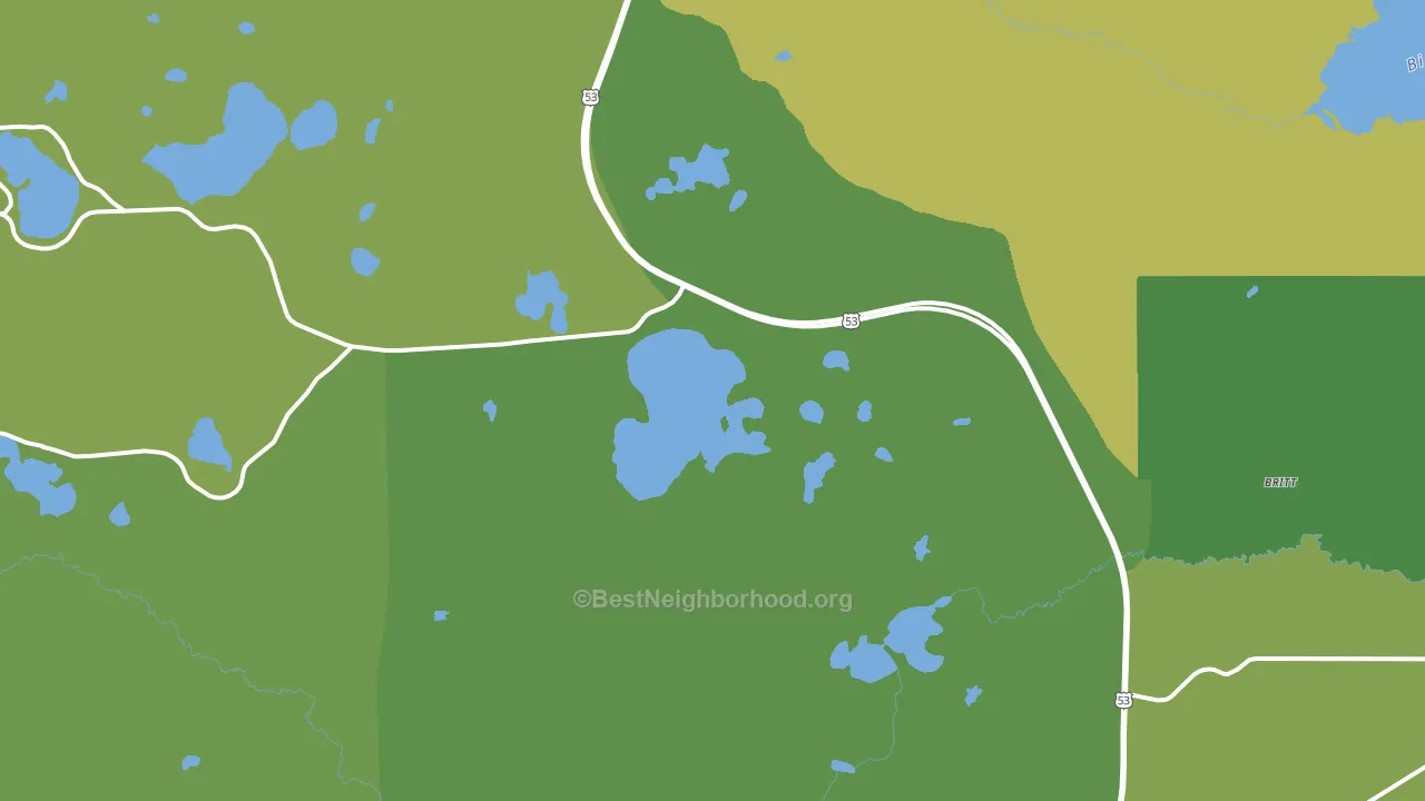 Britt, MN block-group voter-turnout map