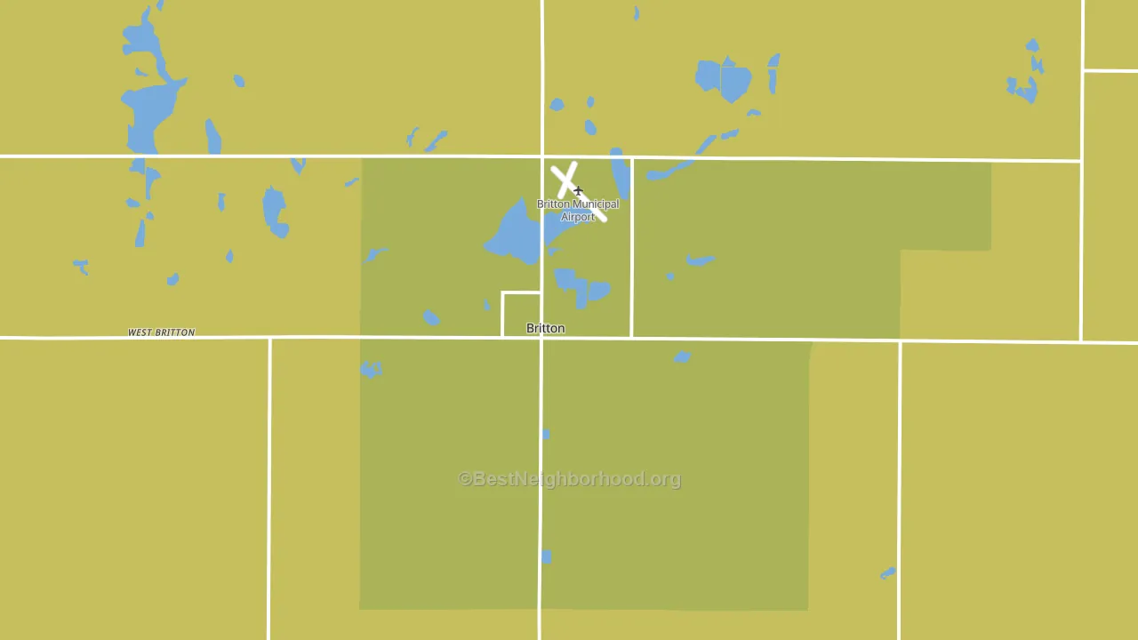 Britton, SD block-group voter-turnout map