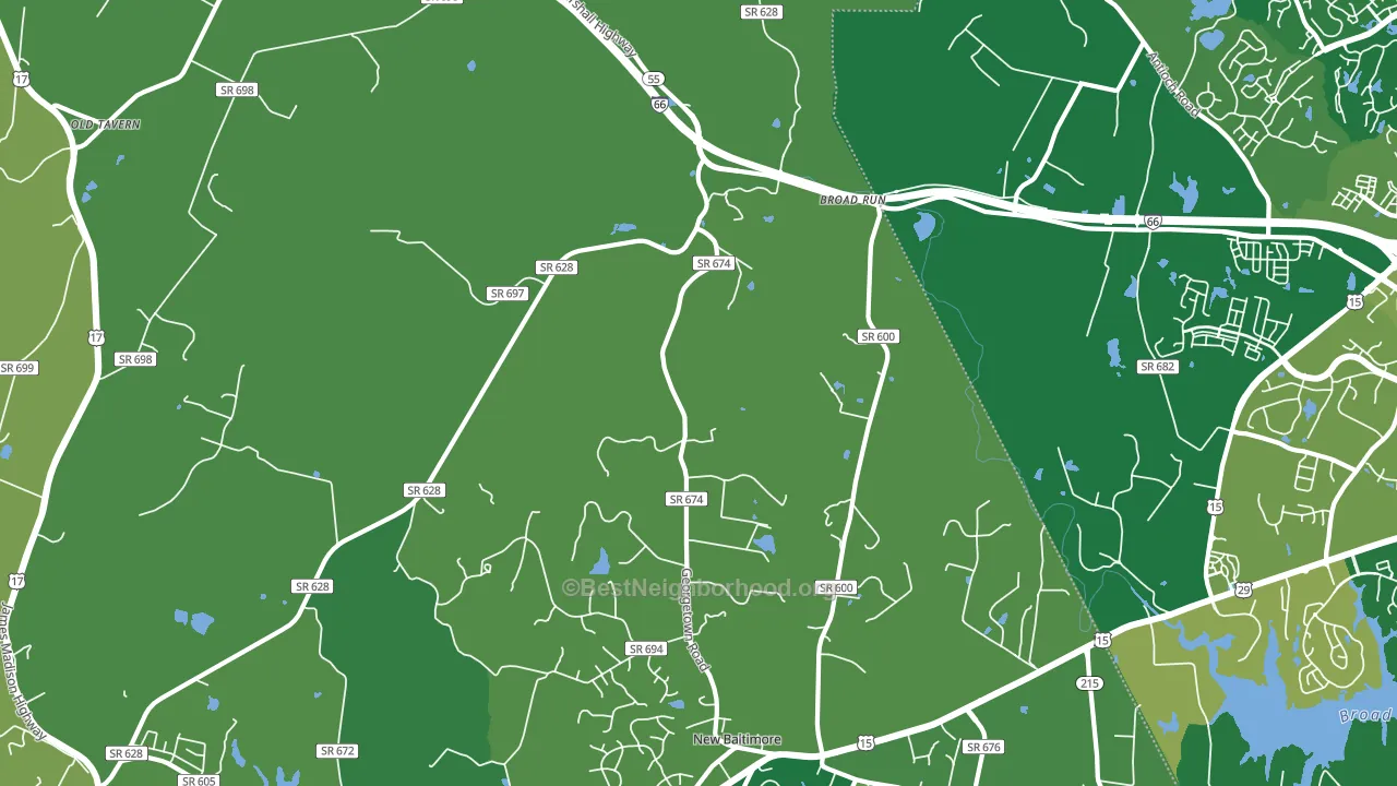 Broad Run, VA block-group voter-turnout map