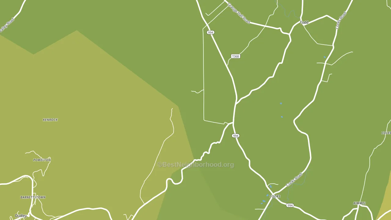 Broad Top, PA block-group voter-turnout map