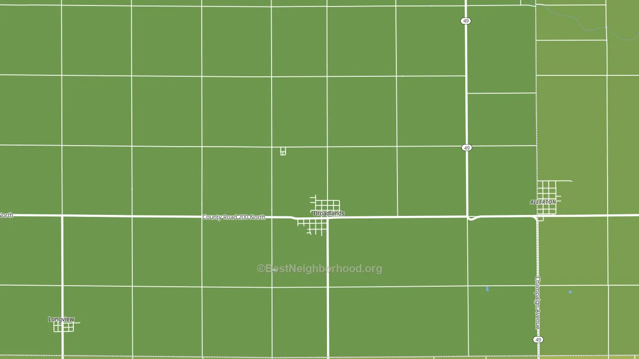 Broadlands, IL block-group voter-turnout map