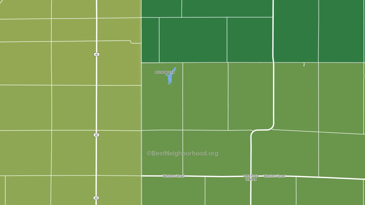 Broadmoor, IL block-group voter-turnout map