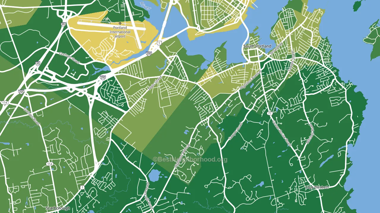 Broadview Park, South Portland, ME block-group voter-turnout map