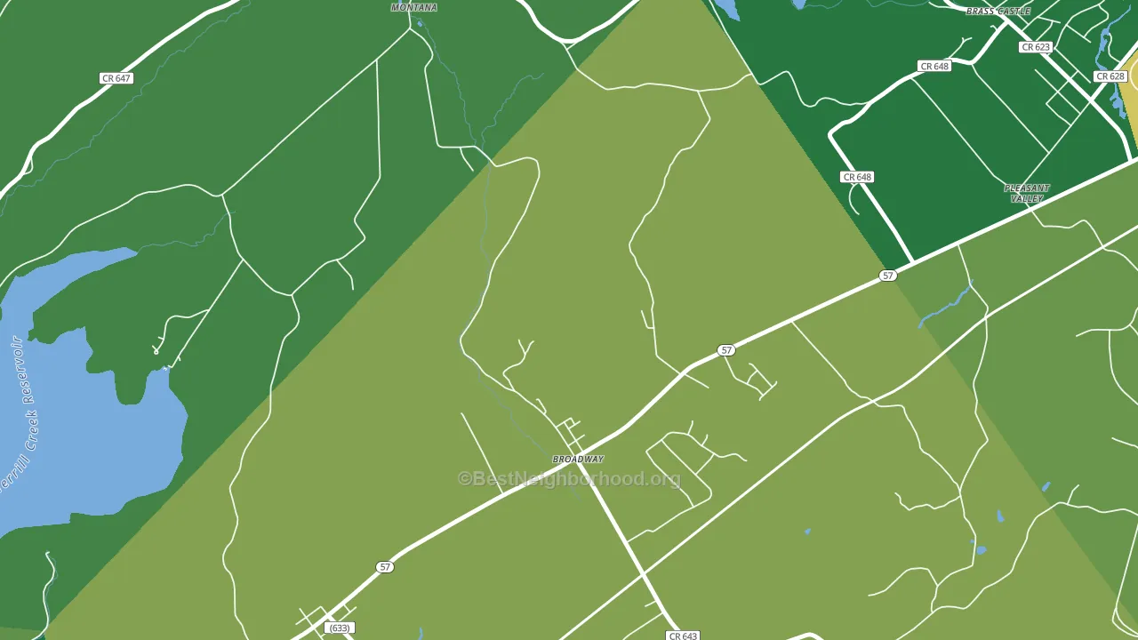 Broadway, NJ block-group voter-turnout map