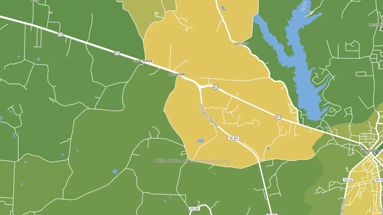 Broadway, TN block-group voter-turnout map