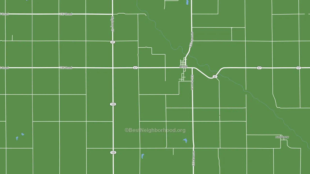 Brock, NE block-group voter-turnout map