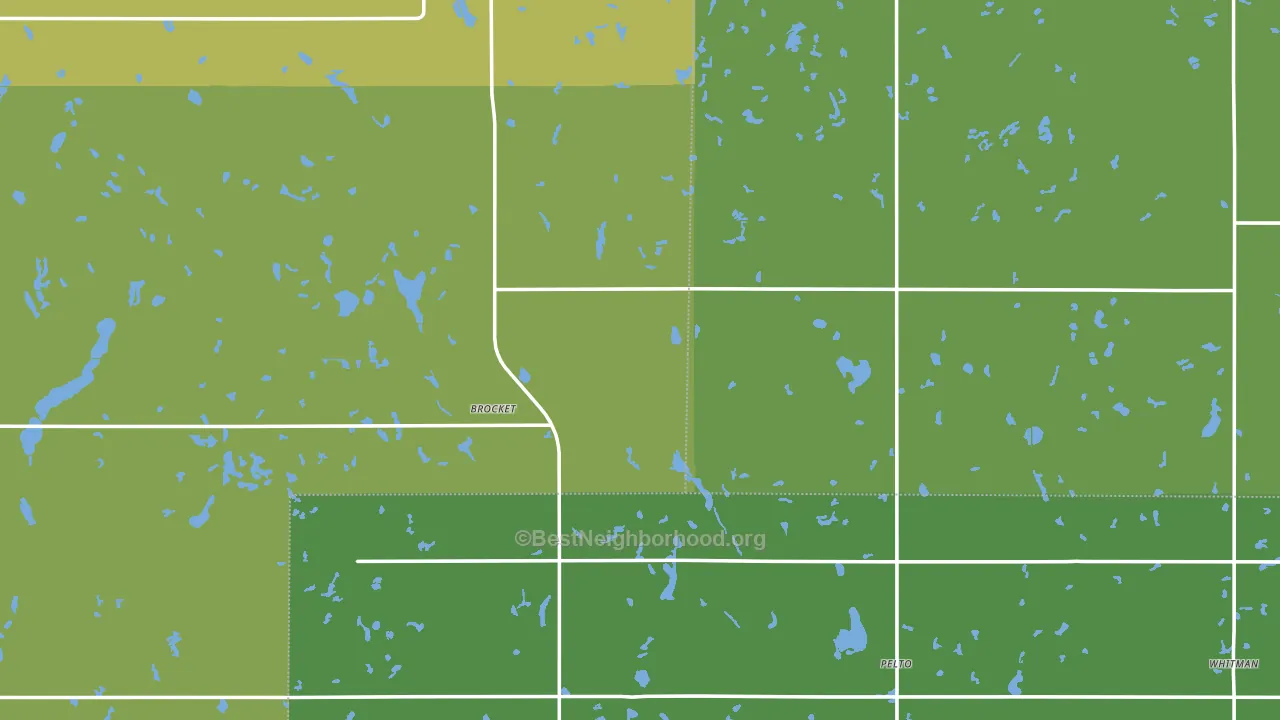 Brocket, ND block-group voter-turnout map
