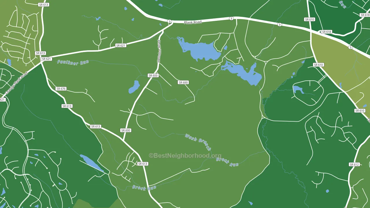 Brockroad, VA block-group voter-turnout map