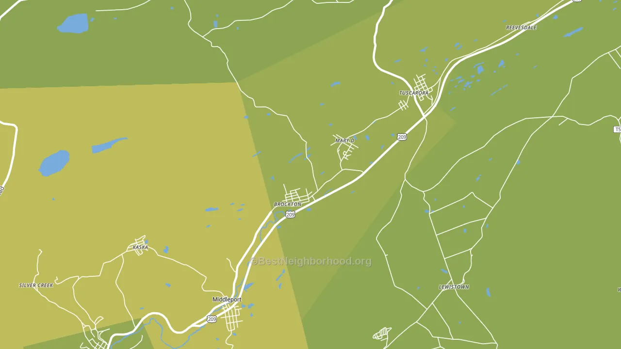Brockton, PA block-group voter-turnout map