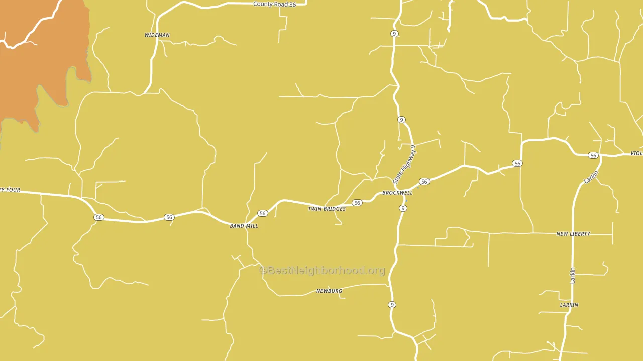 Brockwell, AR block-group voter-turnout map