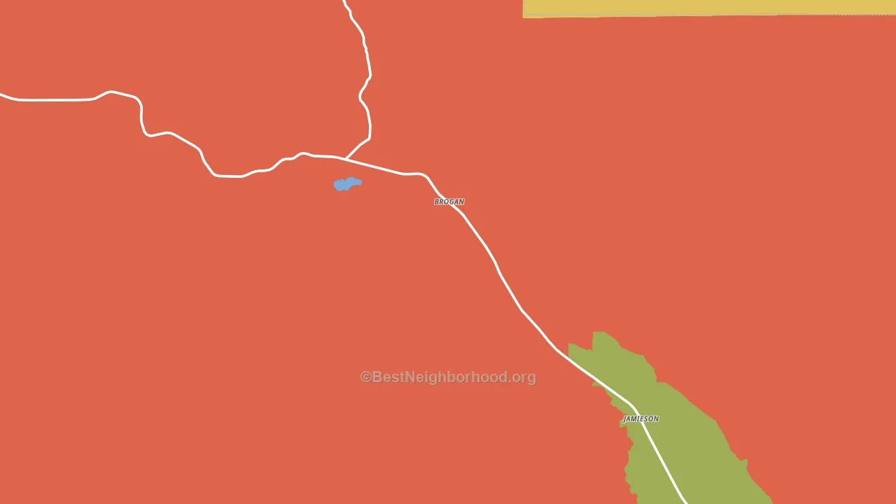 Brogan, OR block-group voter-turnout map