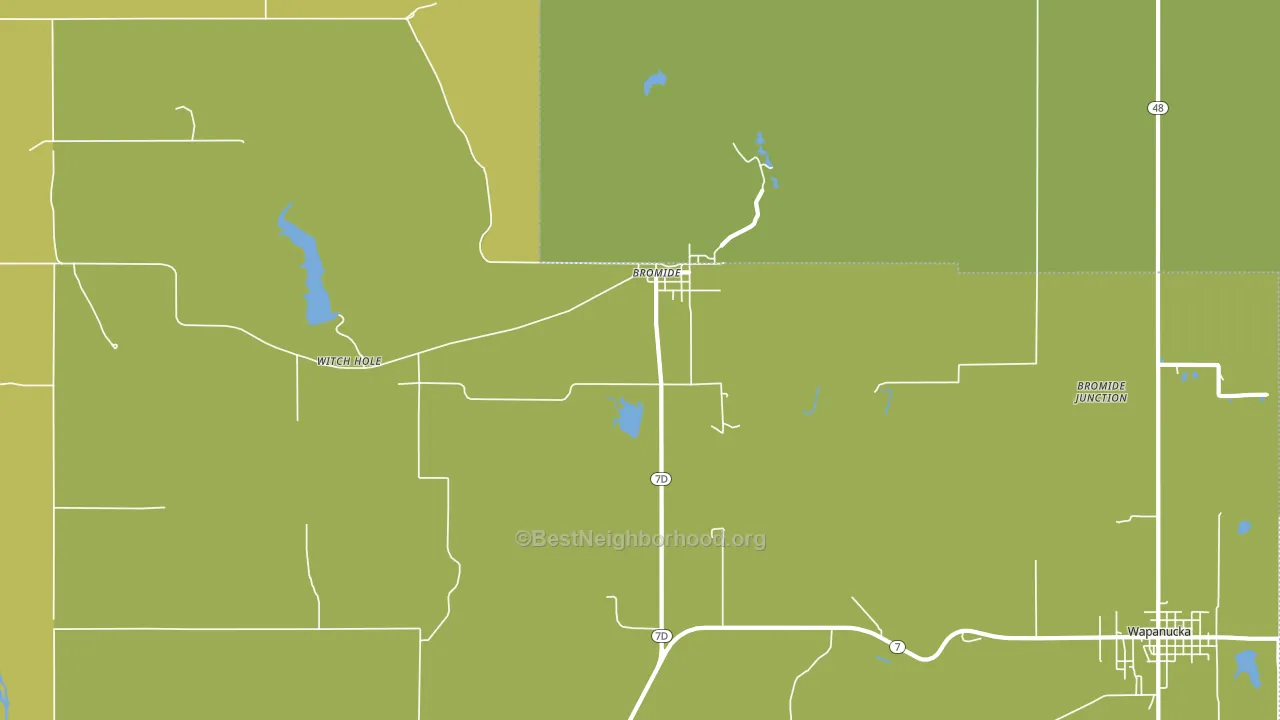 Bromide, OK block-group voter-turnout map