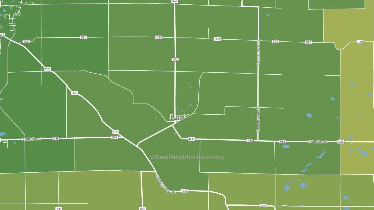 Bronson, IA block-group voter-turnout map