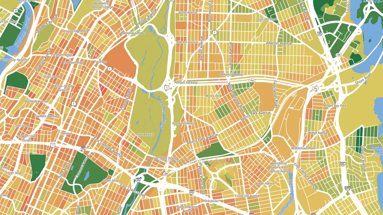 Bronxdale, Bronx, NY block-group voter-turnout map