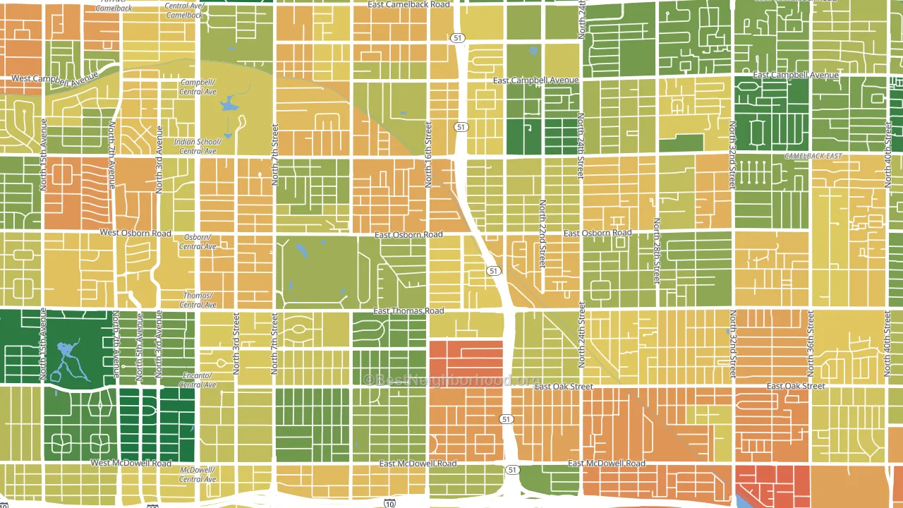 Bronze Boot, Phoenix, AZ block-group voter-turnout map