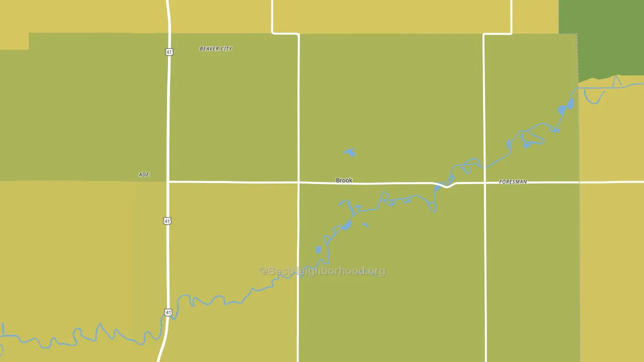 Brook, IN block-group voter-turnout map