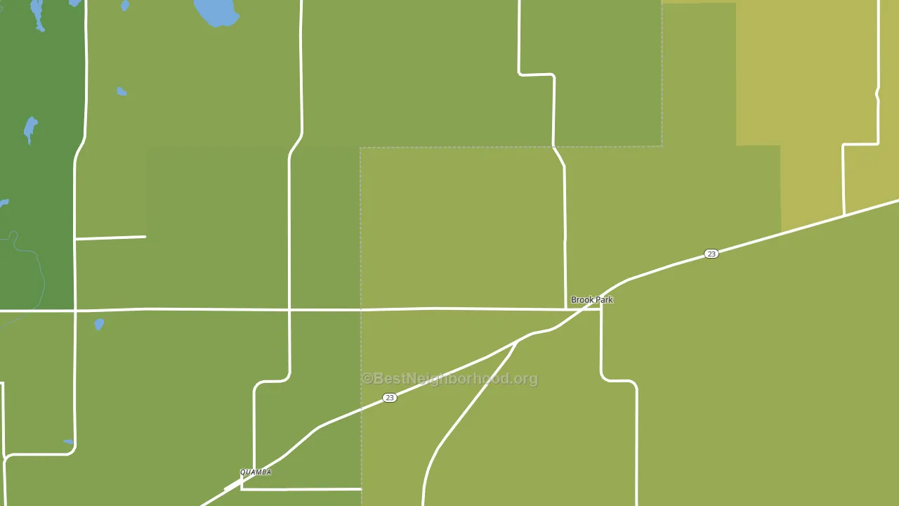 Brook Park, MN block-group voter-turnout map