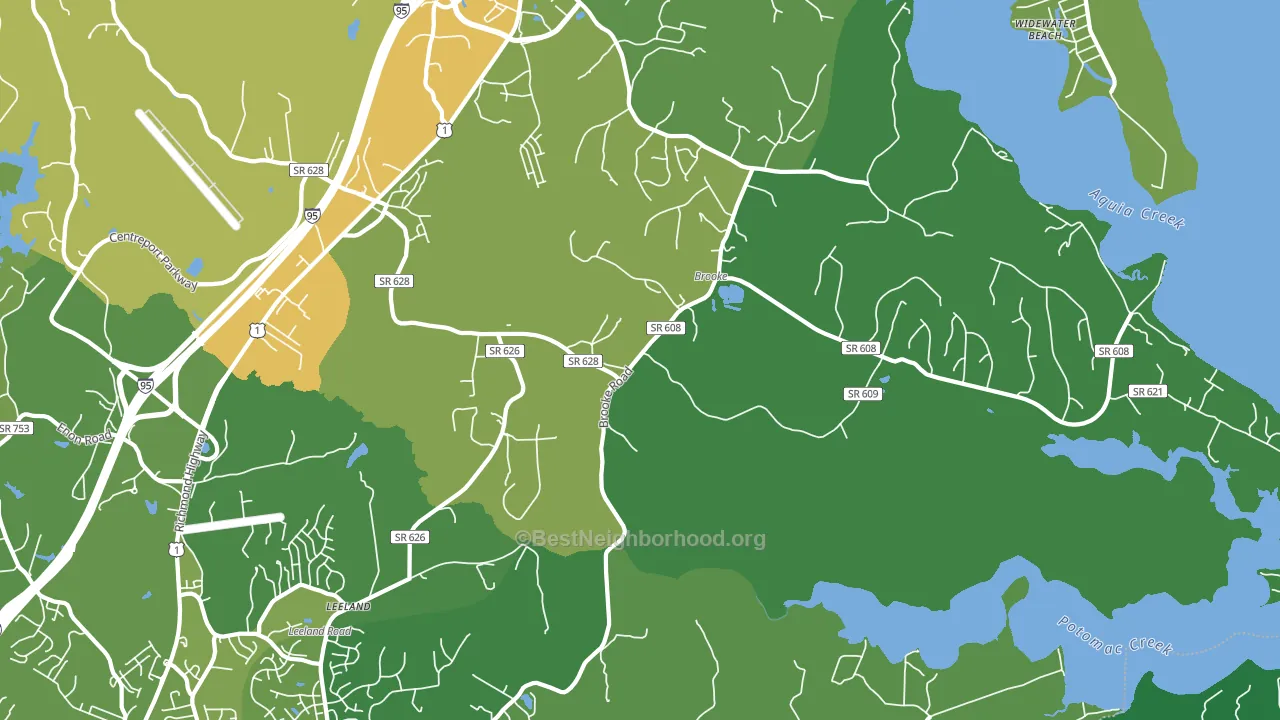 Brooke, VA block-group voter-turnout map