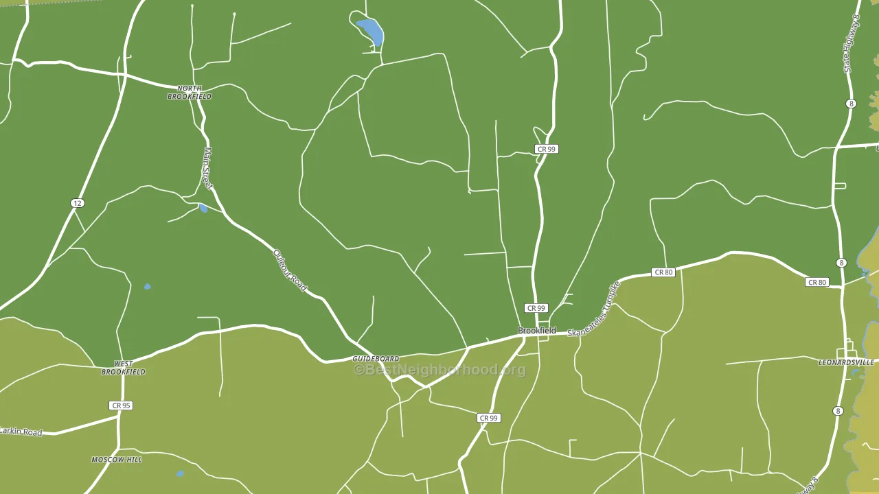 Brookfield, NY block-group voter-turnout map