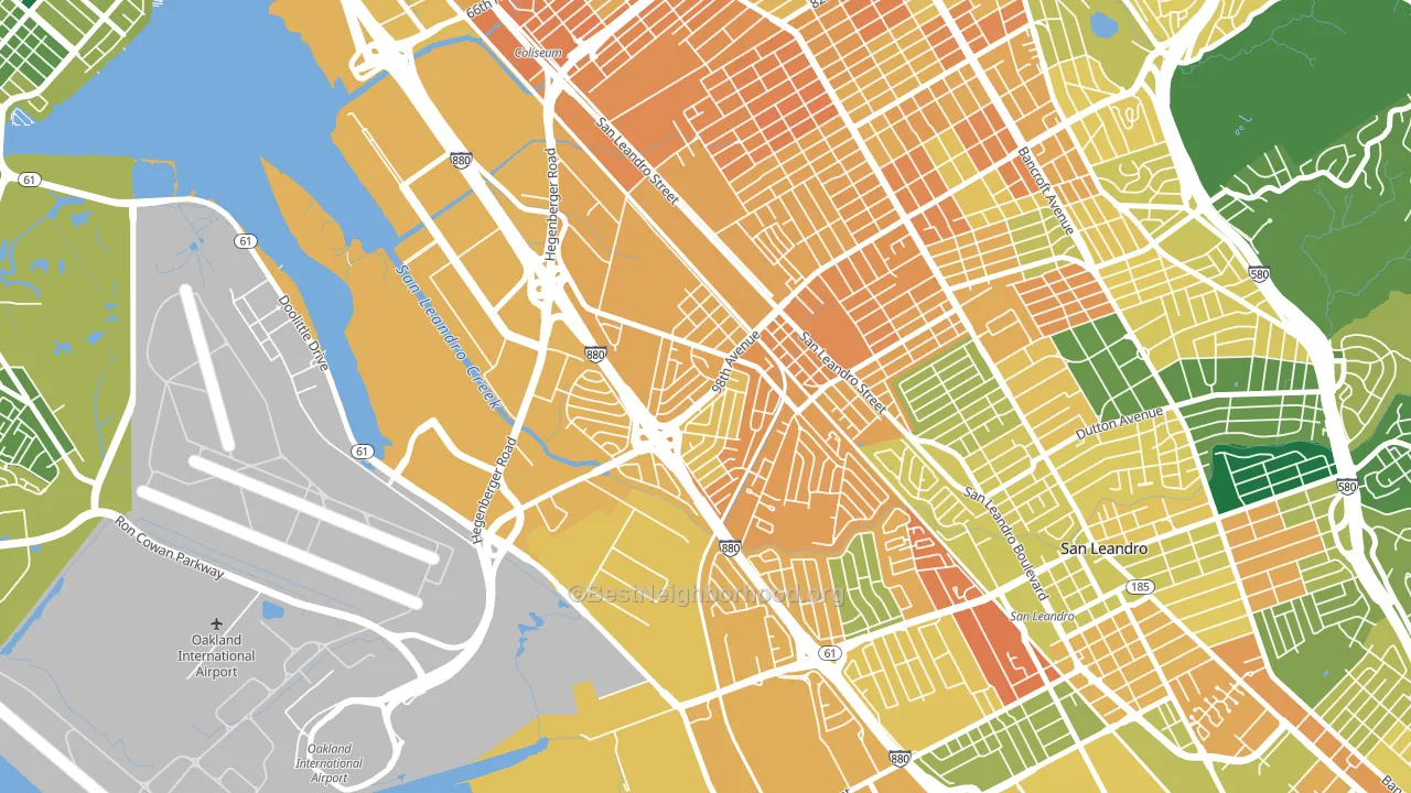 Brookfield Village, Oakland, CA block-group voter-turnout map