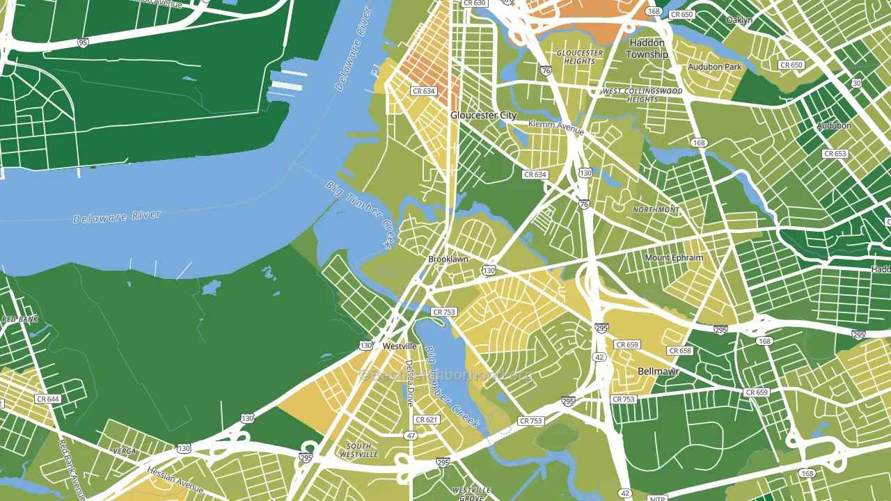 Brooklawn, NJ block-group voter-turnout map