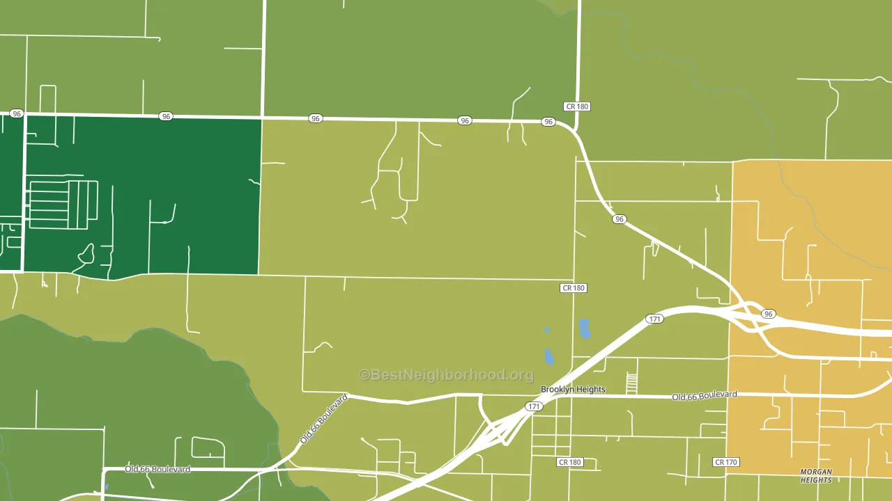 Brooklyn Heights, MO block-group voter-turnout map