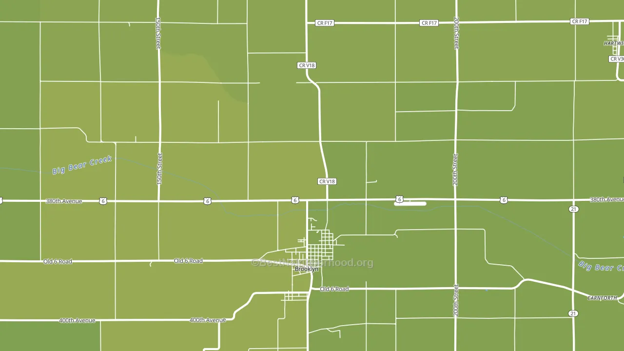 Brooklyn, IA block-group voter-turnout map