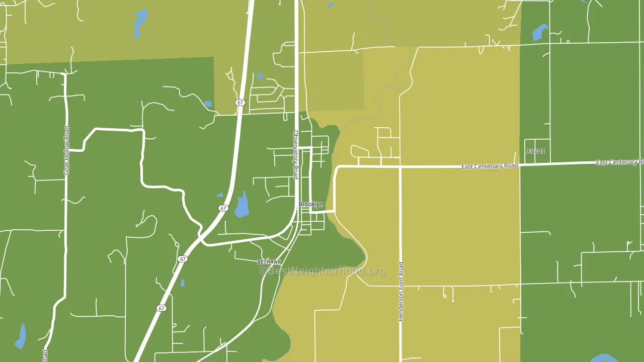 Brooklyn, IN block-group voter-turnout map