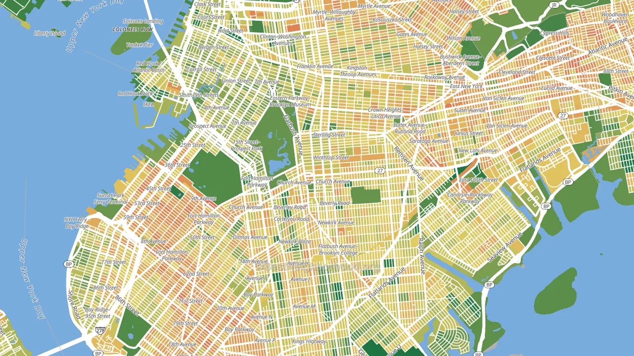 Brooklyn, NY block-group voter-turnout map
