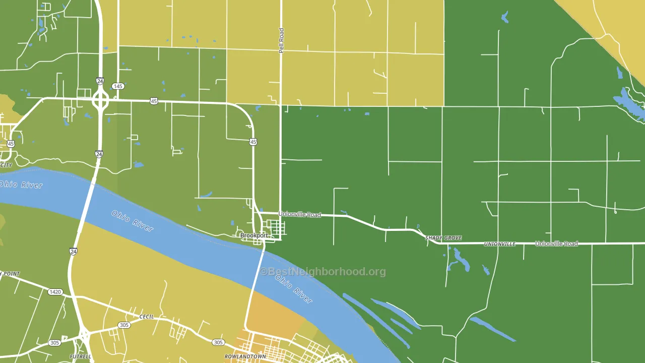 Brookport, IL block-group voter-turnout map