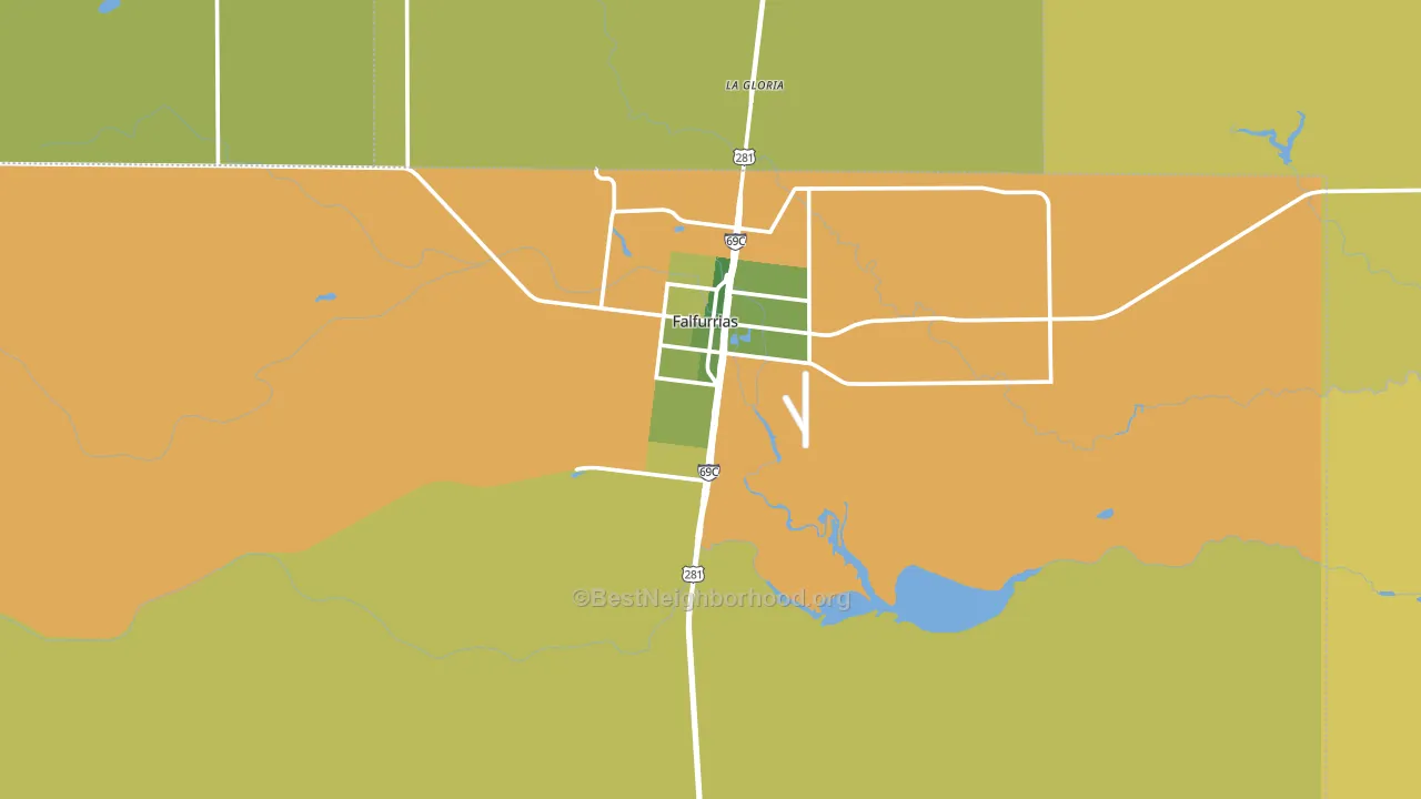 Brooks County, TX block-group voter-turnout map