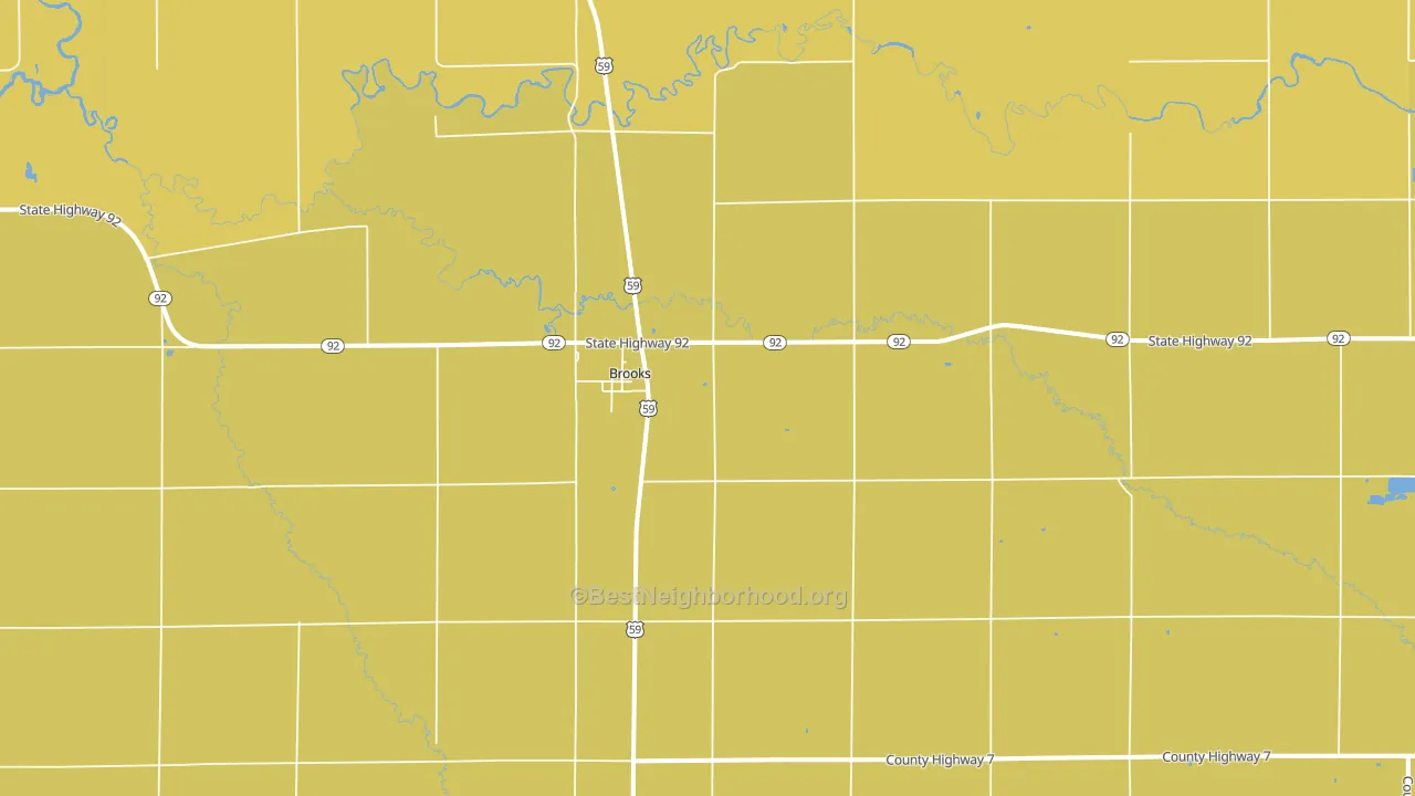 Brooks, MN block-group voter-turnout map