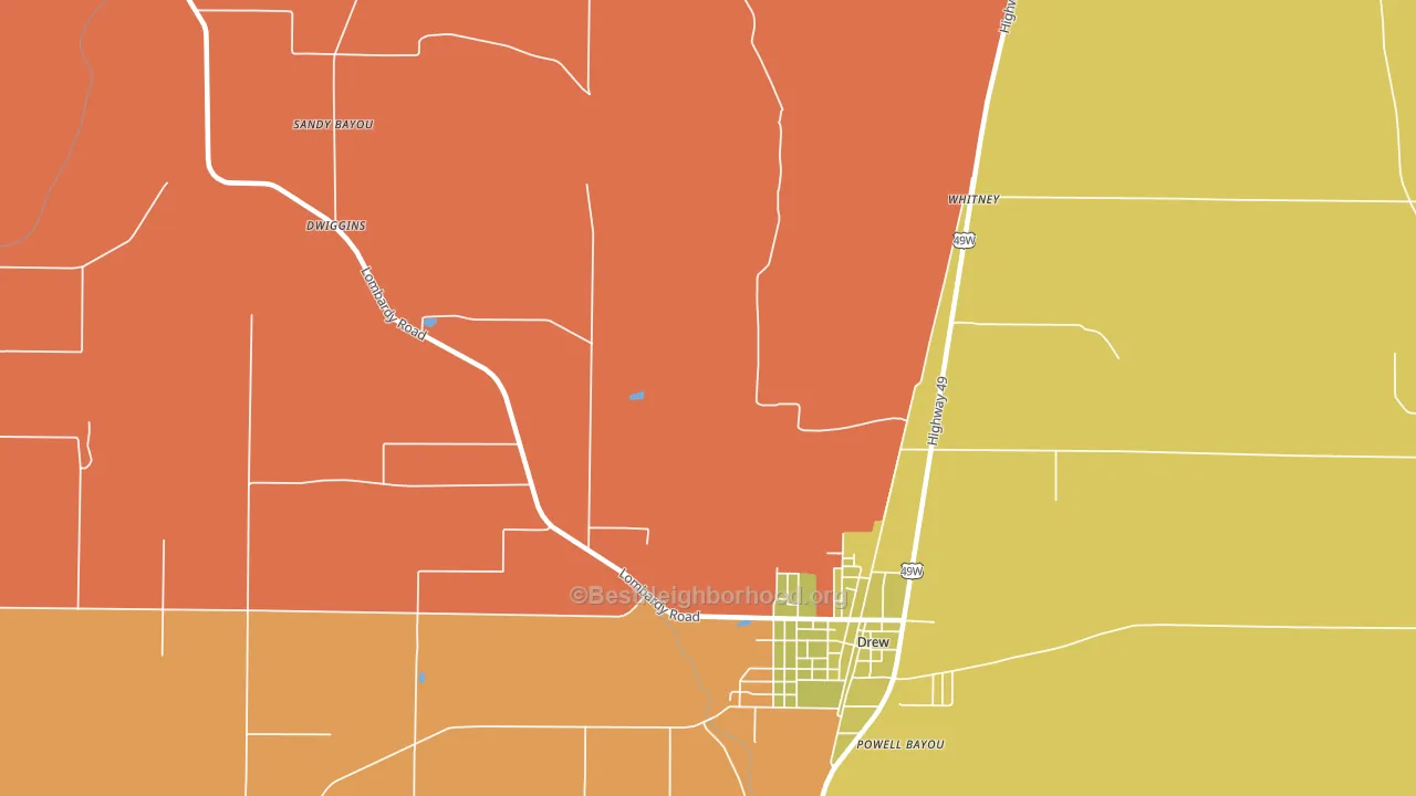 Brooks, MS block-group voter-turnout map