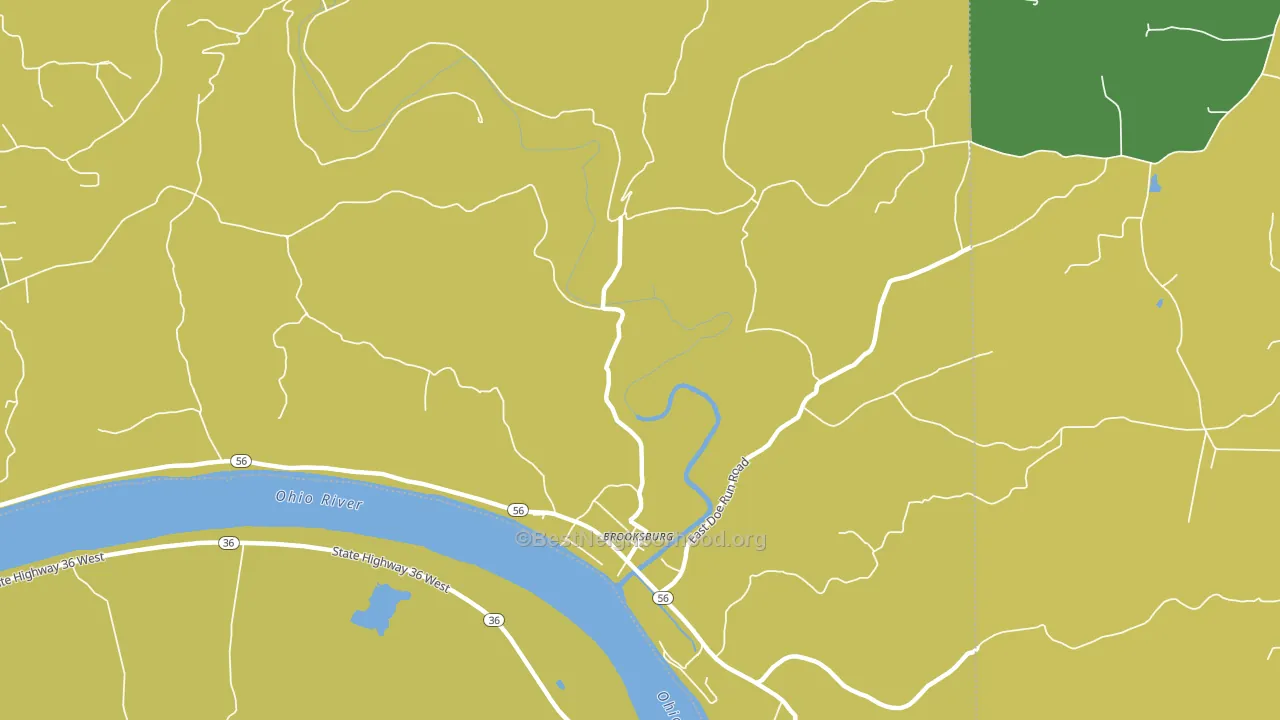 Brooksburg, IN block-group voter-turnout map