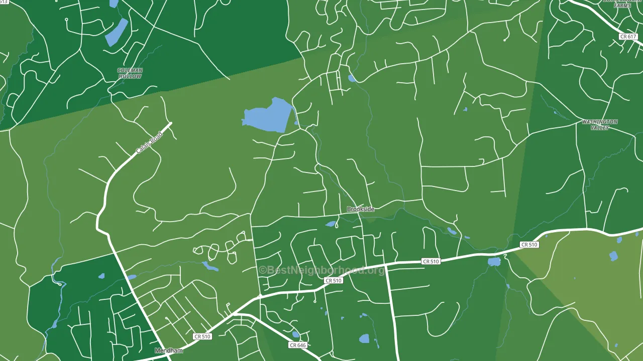 Brookside, NJ block-group voter-turnout map