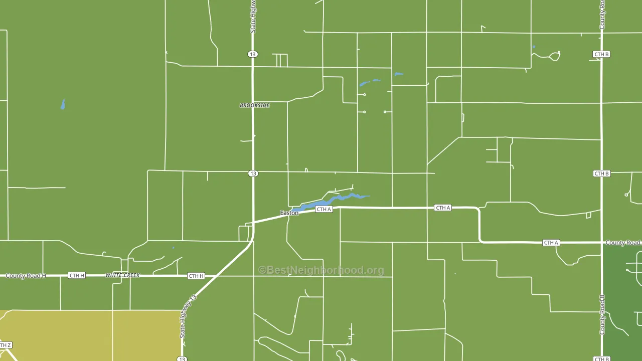 Brookside, WI block-group voter-turnout map