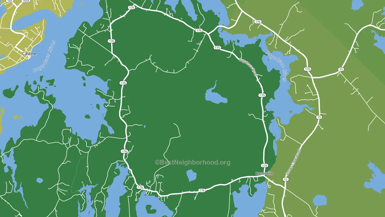 Brooksville, ME block-group voter-turnout map