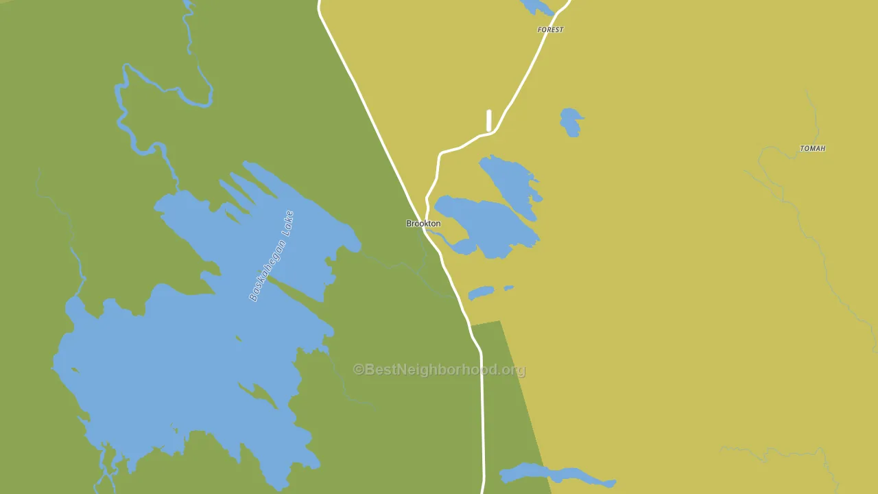 Brookton, ME block-group voter-turnout map