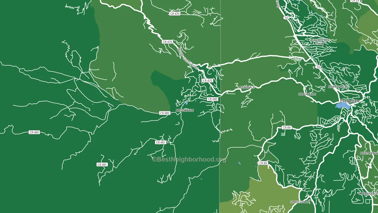Brookvale, CO block-group voter-turnout map