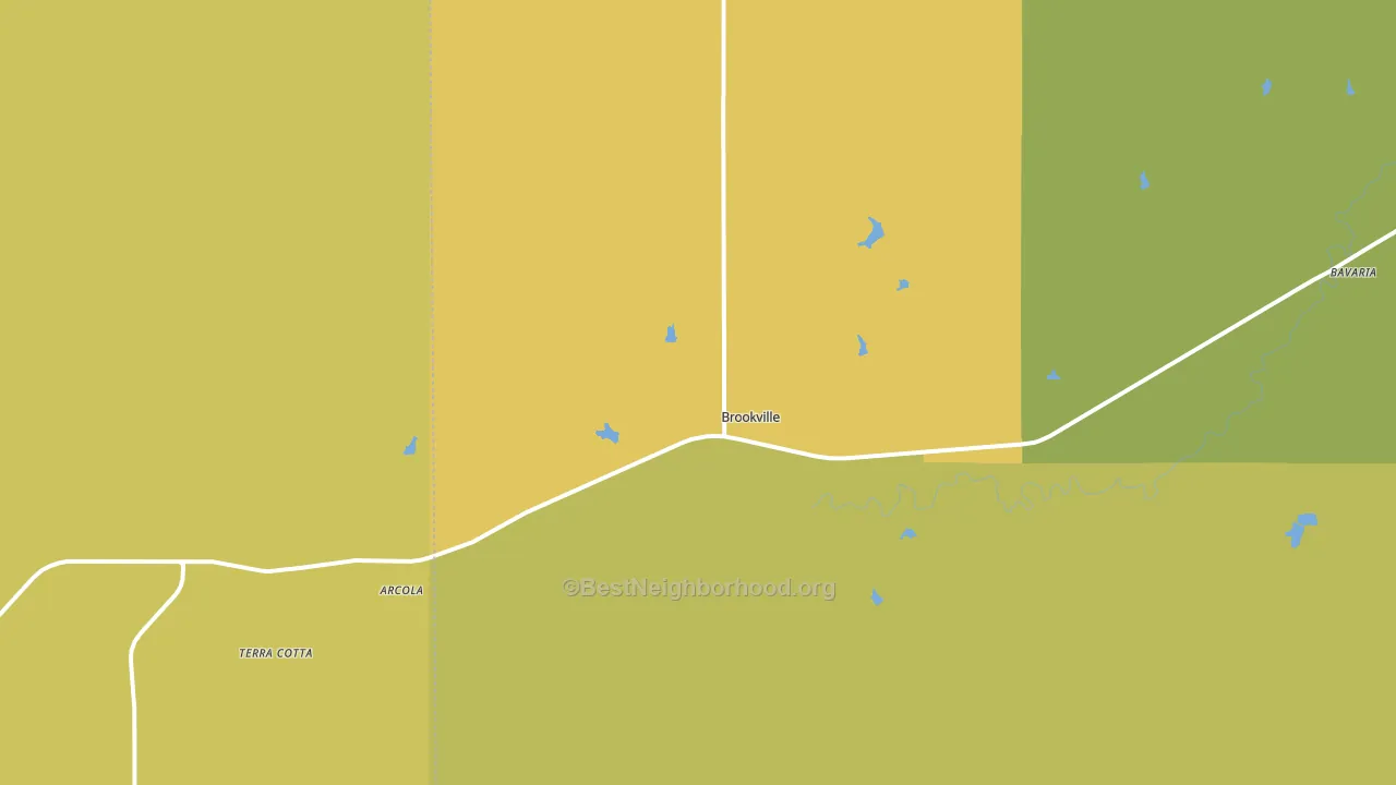 Brookville, KS block-group voter-turnout map