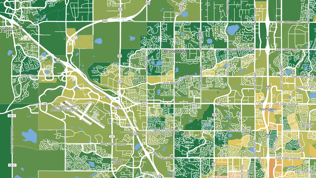 Broomfield, CO block-group voter-turnout map