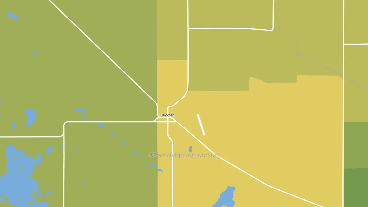 Brooten, MN block-group voter-turnout map