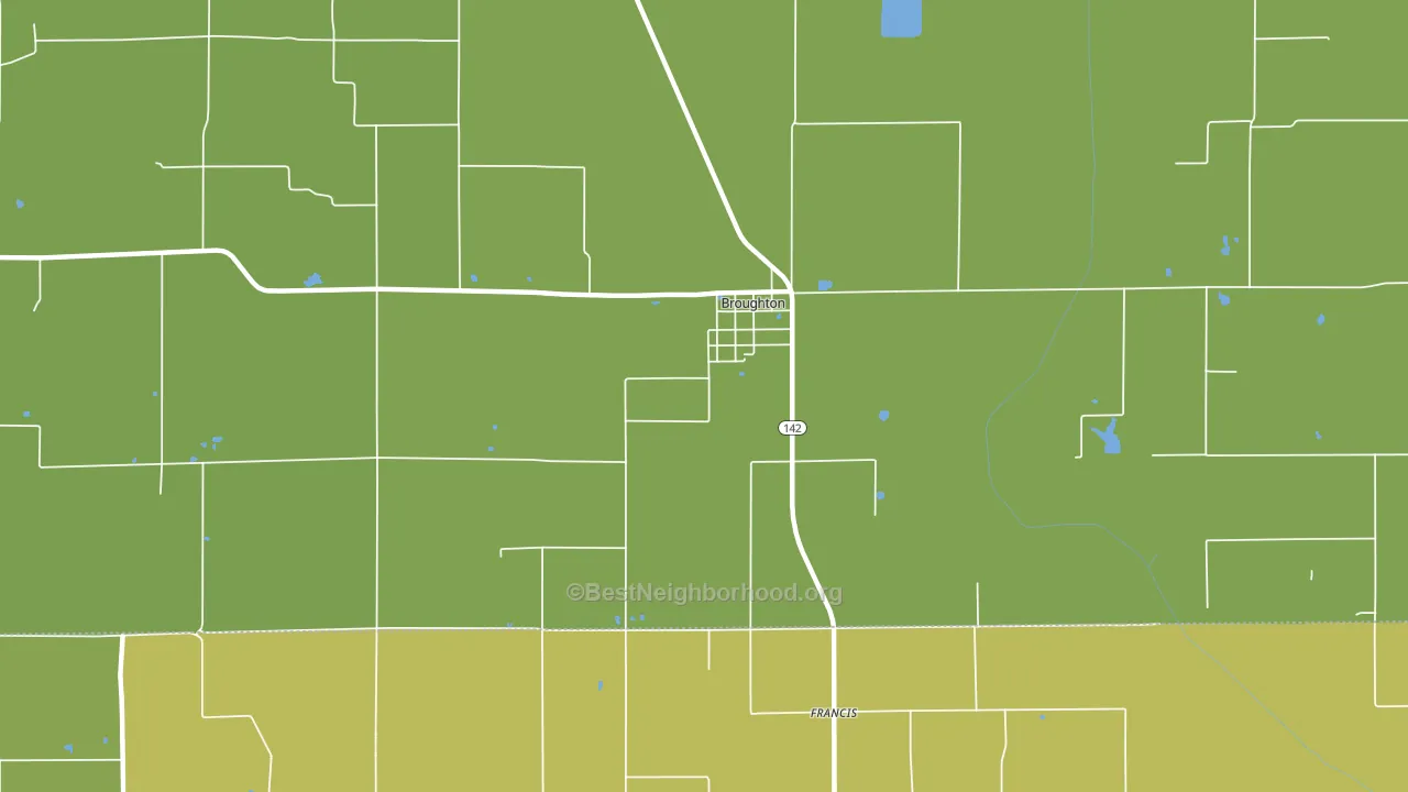 Broughton, IL block-group voter-turnout map