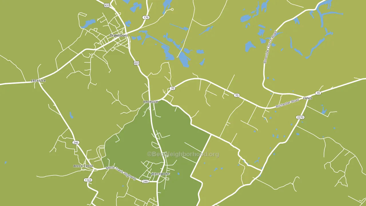Browder, KY block-group voter-turnout map