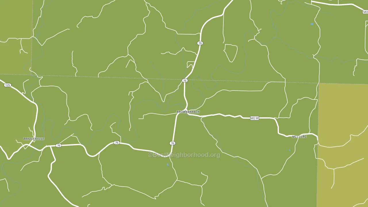 Brownbranch, MO block-group voter-turnout map